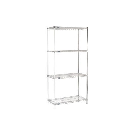 Global Equipment Nexel    Chrome Wire Shelving Add-On - 42"W x 18"D x 74"H A18427C